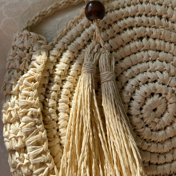 Boho purse from Solid & Strips. Long or short handle with metallic clasp - Picture 3 of 6